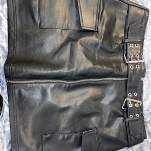 Faux leather skirt
